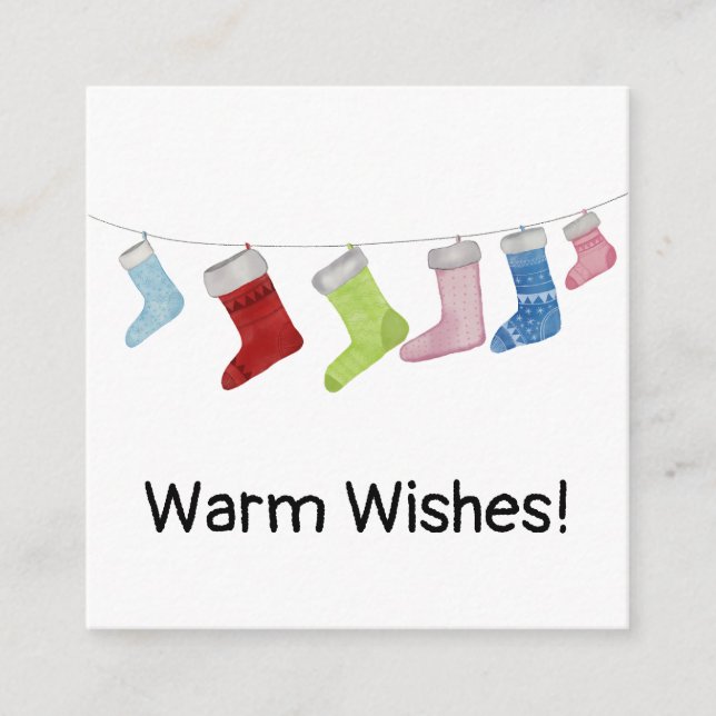 Merry Christmas Stockings Budget  Enclosure Card (Front)