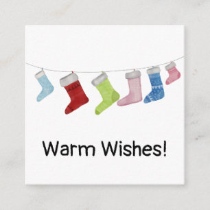 Merry Christmas Stockings Budget  Enclosure Card
