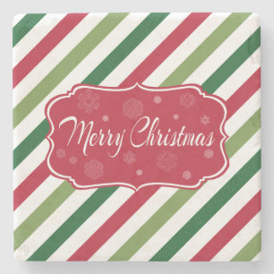 Merry Christmas Stone Coaster