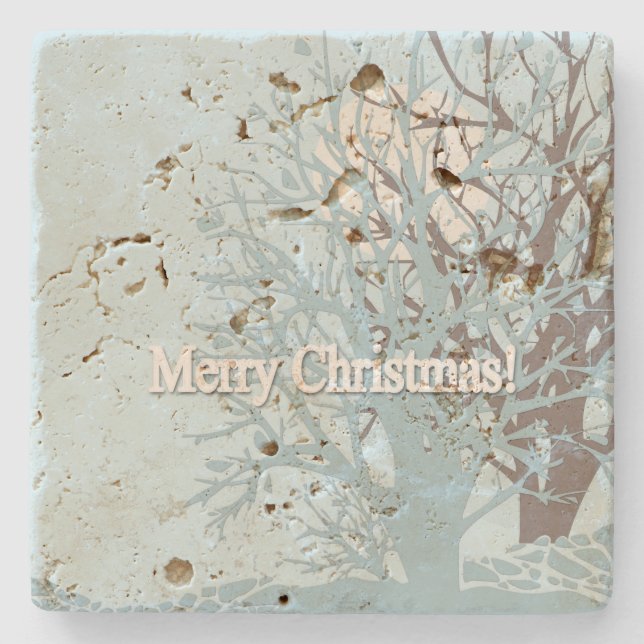 Merry Christmas! Stone Coaster (Front)