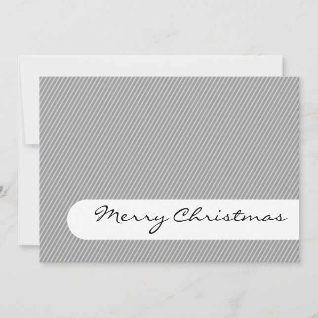 Merry Christmas - Stripes - Greetings Card (Front)
