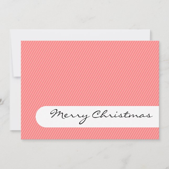 Merry Christmas - Stripes - Greetings Card (Front)
