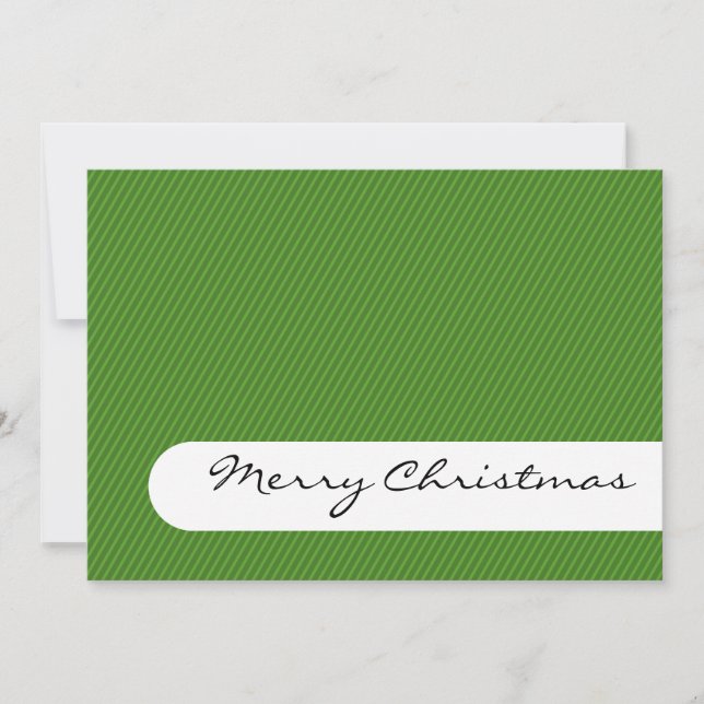 Merry Christmas - Stripes - Greetings Card (Front)