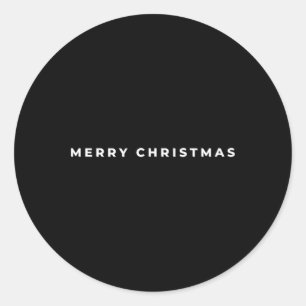Merry Christmas Subtle Minimal Funny Holiday Party Classic Round Sticker