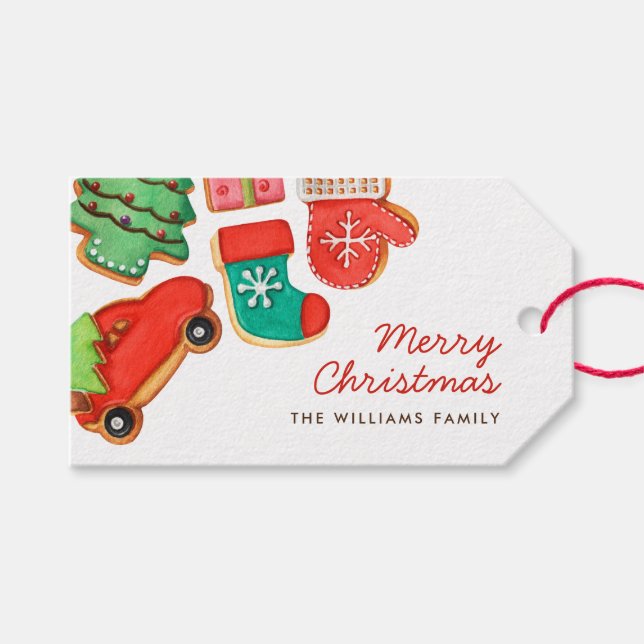 Merry Christmas Sugar Cookies Gift Tags (Front (Horizontal))
