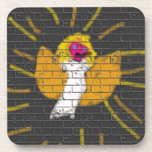 Merry Christmas Sun Moon Angel, Art by Kids :) Coaster