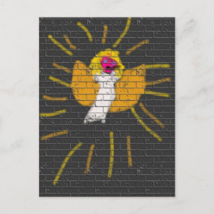 Merry Christmas Sun Moon Angel, Art by Kids :) Holiday Postcard