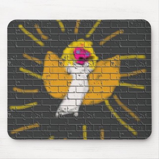 Merry Christmas Sun Moon Angel, Art by Kids :) Mouse Mat (Front)