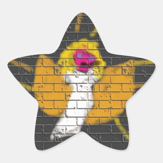 Merry Christmas Sun Moon Angel, Art by Kids :) Star Sticker (Front)