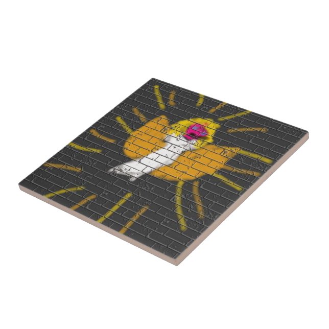 Merry Christmas Sun Moon Angel, Art by Kids :) Tile (Side)