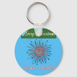 Merry Christmas Sunshine Holiday.png Key Ring