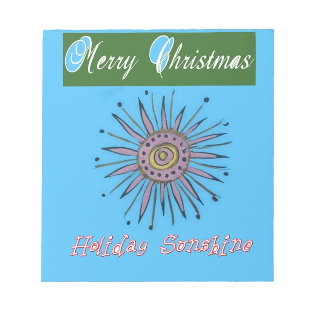 Merry Christmas Sunshine Holiday.png Notepad (Front)