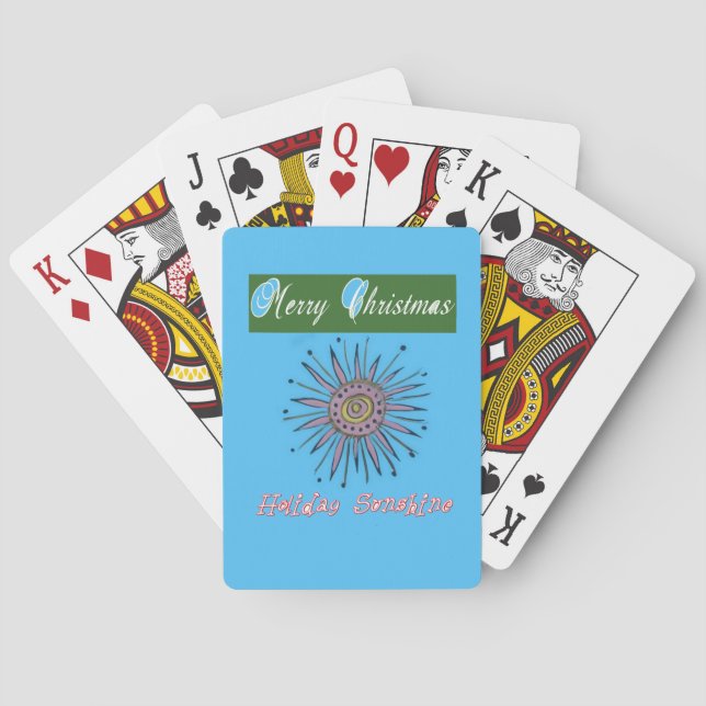 Merry Christmas Sunshine Holiday.png Playing Cards (Back)