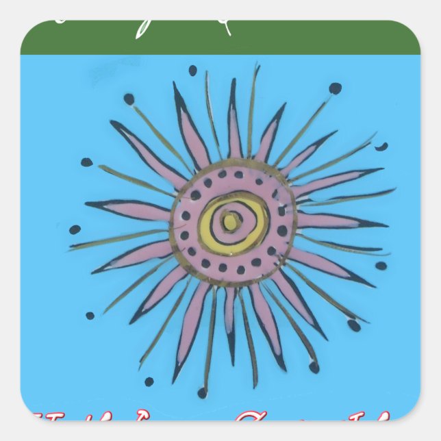 Merry Christmas Sunshine Holiday.png Square Sticker (Front)