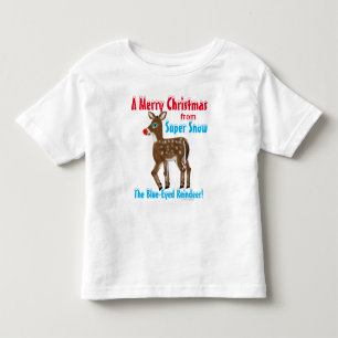 Merry Christmas Super Snow Reindeer Toddler T-Shirt