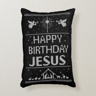 Merry Christmas Sweater Christian Religious Decorative Cushion