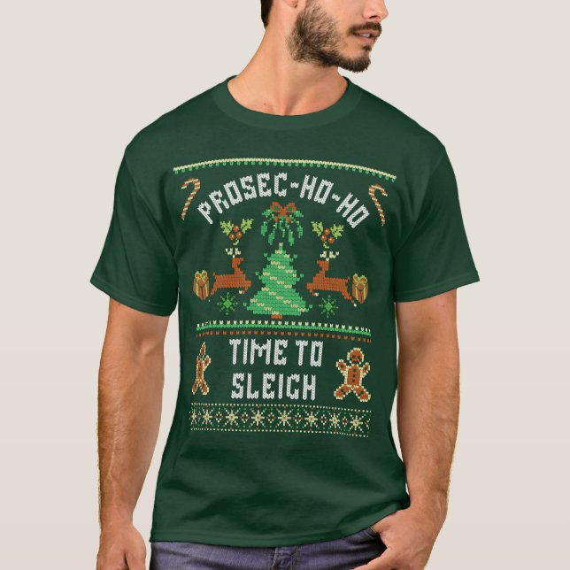 Merry Christmas Sweatshirt Time to Sleigh T-Shirt (Front)