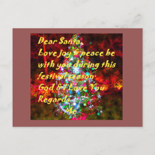 Merry Christmas Sweet Love Gifts Graphic Text Art Holiday Postcard