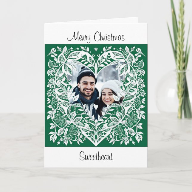 Merry Christmas Sweetheart | Christmas Photo Card (Front)