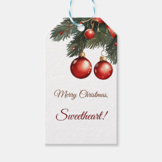 Merry Christmas, Sweetheart! Customisable Gift Tags