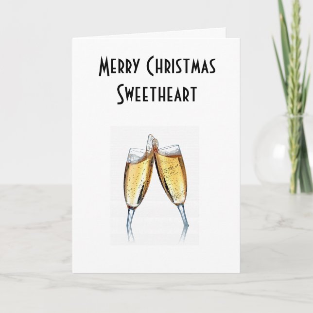 MERRY CHRISTMAS SWEETHEART HOLIDAY CARD (Front)