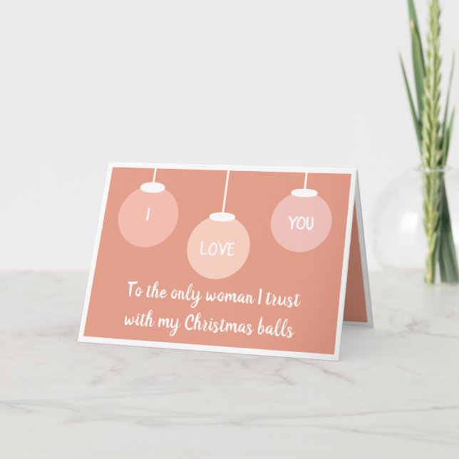 Merry Christmas Sweetheart Holiday Card (Front)