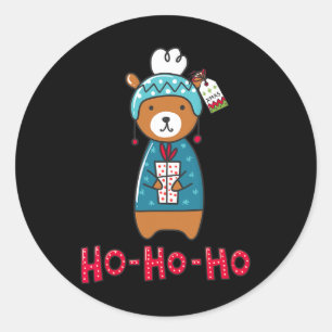 Merry Christmas T - Happy Family Xmas Tee Gif Classic Round Sticker