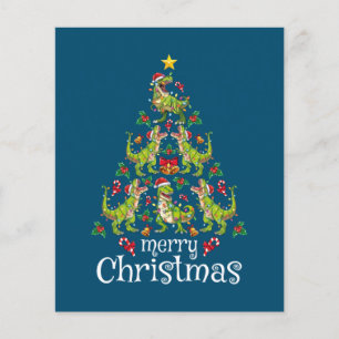 Merry Christmas T Rex Boys Kids Christmas Tree Rex Flyer