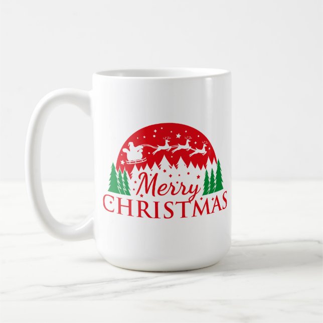 Merry Christmas T-shirt Coffee Mug (Left)
