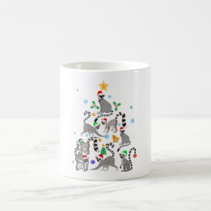 Merry Christmas T-shirt Lemur Christmas Tree Xmas  Coffee Mug