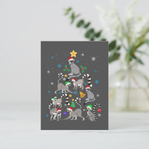 Merry Christmas T-shirt Lemur Christmas Tree Xmas Postcard