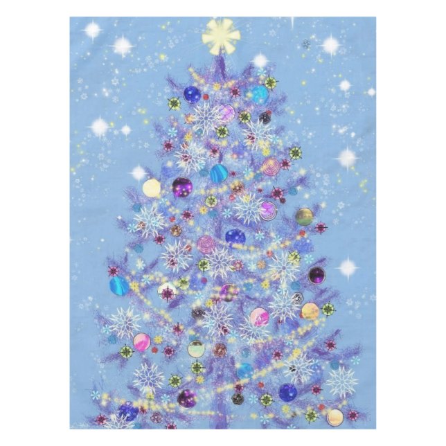 Merry Christmas Tablecloth Christmas Tree (Front)