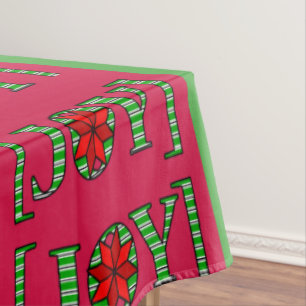 Merry Christmas Tablecloth, Joy Tablecloth