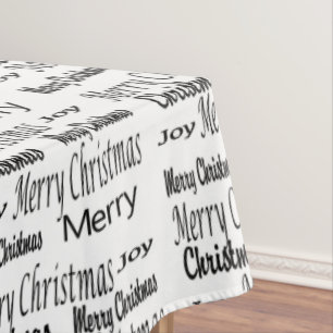 Merry Christmas Tablecloth, Joy Tablecloth