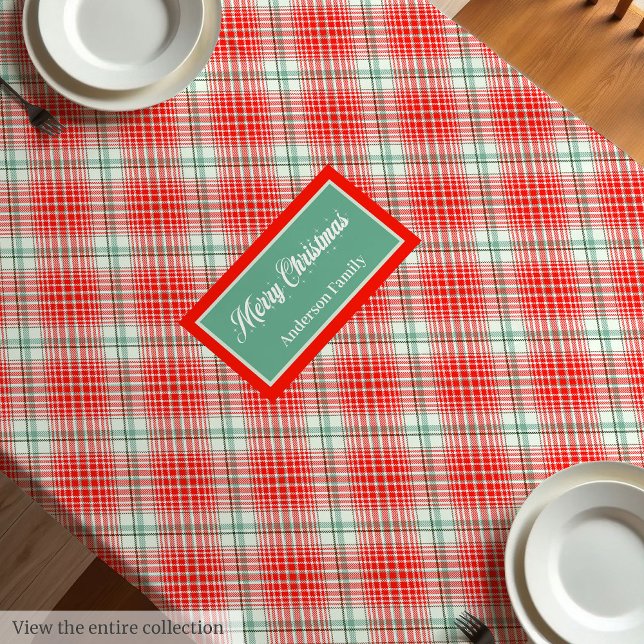Merry Christmas Tablecloth Monogram Gift Idea (Merry Christmas Tablecloth Monogram Gift Idea)