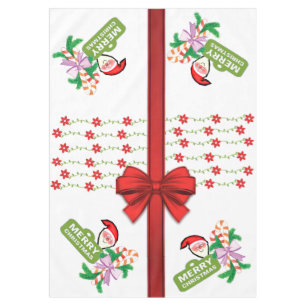 Merry Christmas Tablecloth, Santa Claus  Tablecloth