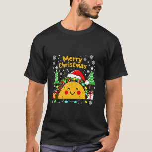 Merry Christmas Taco Santa Hat Xmas Funny Men Wome T-Shirt