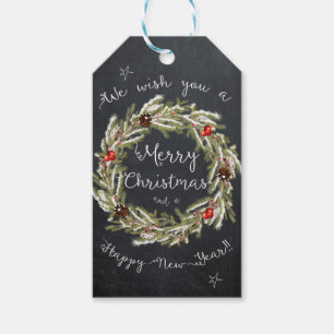 Merry Christmas Tags chalkboard holiday