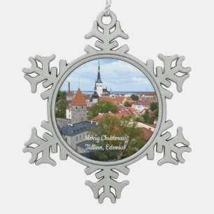 Merry Christmas Tallinn, Estonia ornament