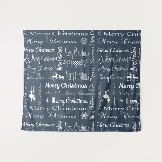 Merry Christmas Tapestry (Front (Horizontal))