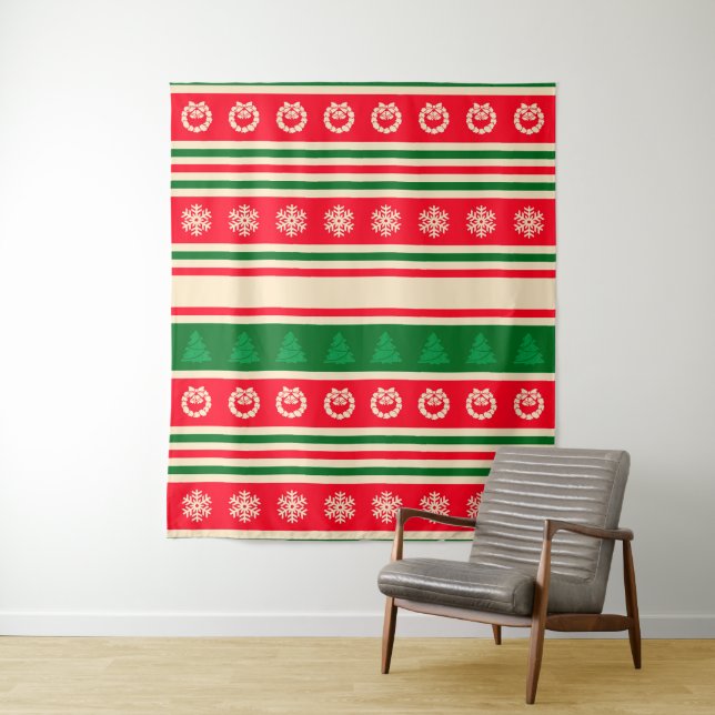 Merry Christmas Tapestry (In Situ)