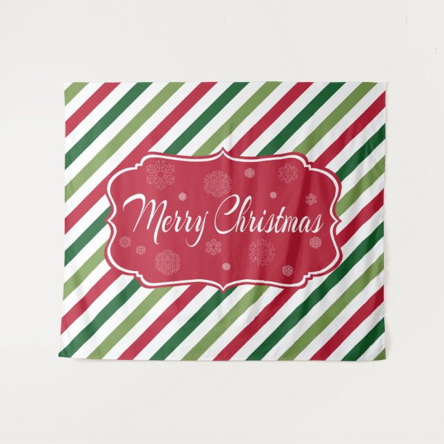 Merry Christmas Tapestry (Front (Horizontal))