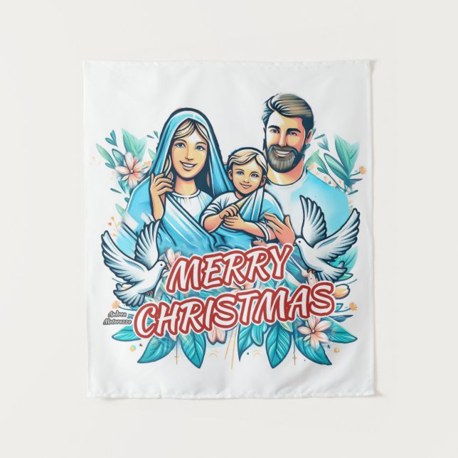 Merry Christmas  Tapestry (Front)