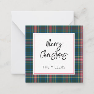Merry Christmas Tartan Plaid Classic Preppy Gift Card