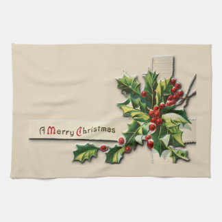 Merry christmas tea towel