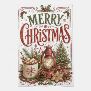 Merry Christmas Tea Towel