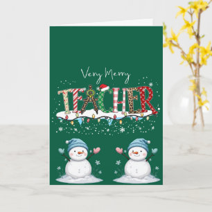 Merry Christmas Teacher Card