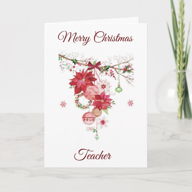 MERRY CHRISTMAS ***TEACHER*** HOLIDAY CARD (Front)