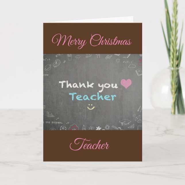 MERRY CHRISTMAS ***TEACHER*** HOLIDAY CARD (Front)