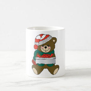 "MERRY CHRISTMAS" TEDDY BEAR COFFEE MUG
